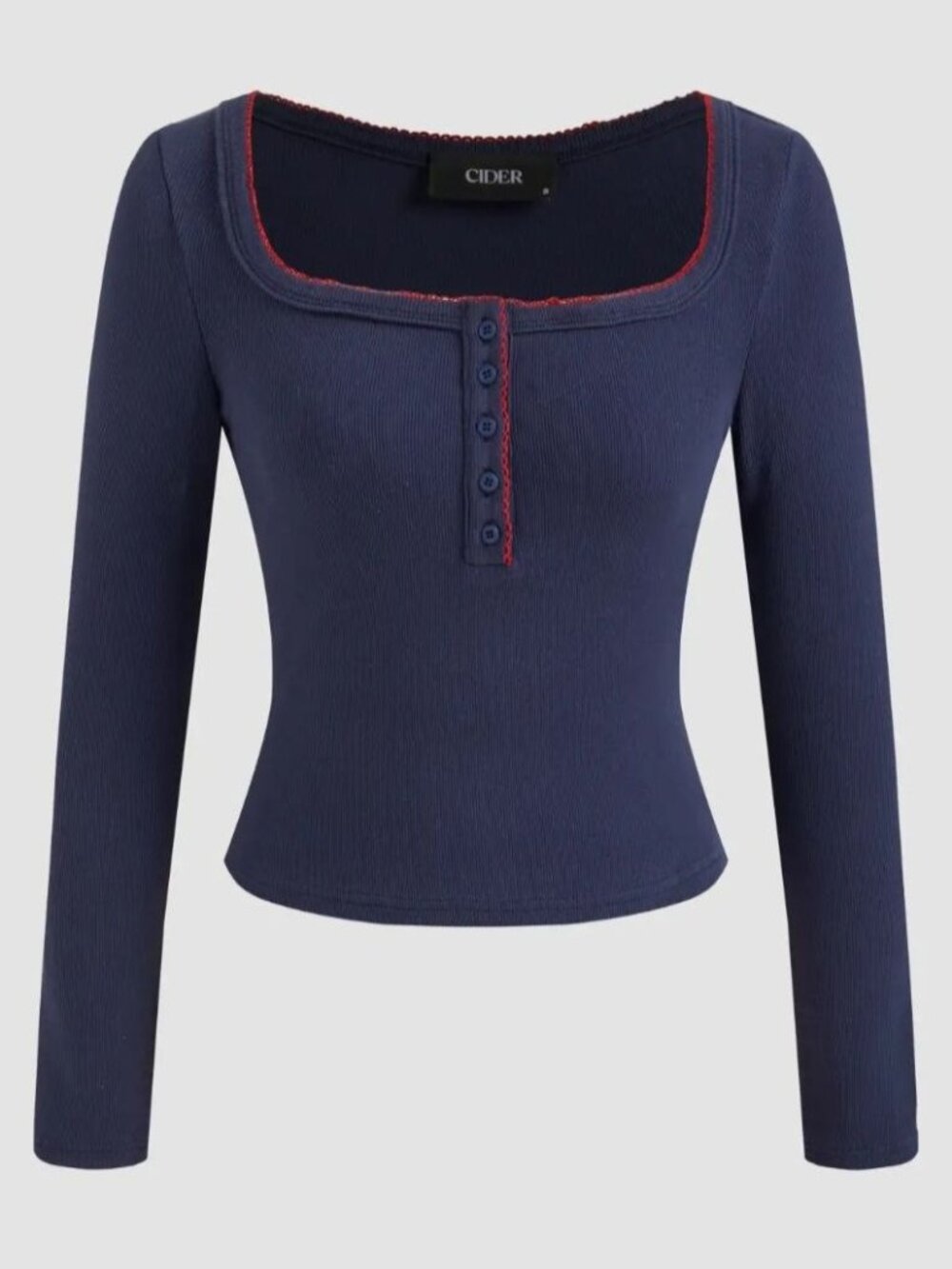 Cider cotton-blend long-sleeve crop tee